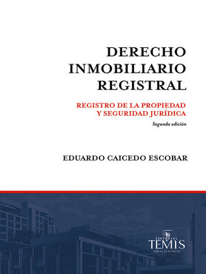 cover image of Derecho inmobiliario registral